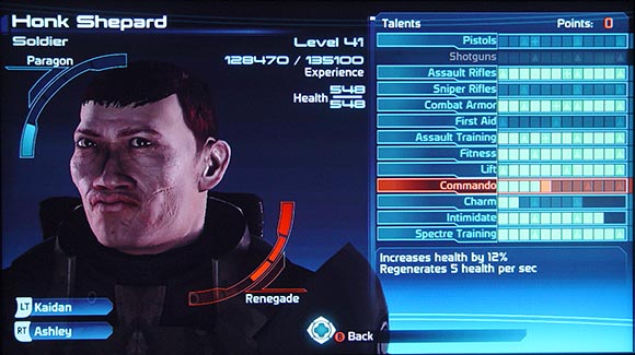 Mass Effect Character Stats