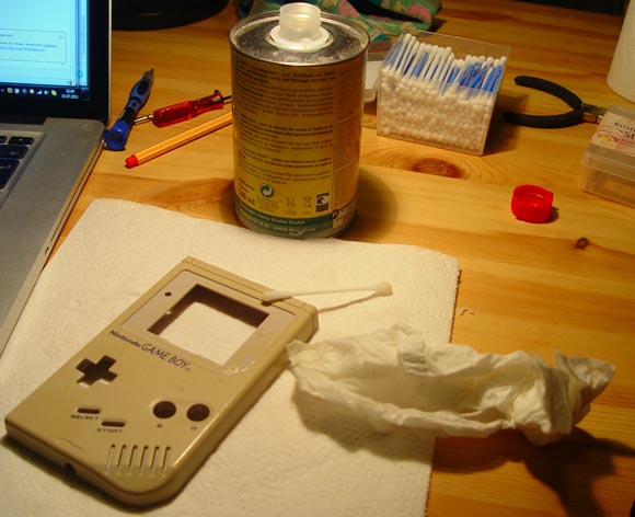 GameBoy Refurbishing - Adhesive Removal